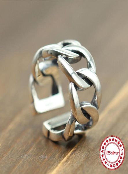 

s925 sterling silver ring personalized fashion classic couple fashion style around the simple retro hipster jewelry4366835