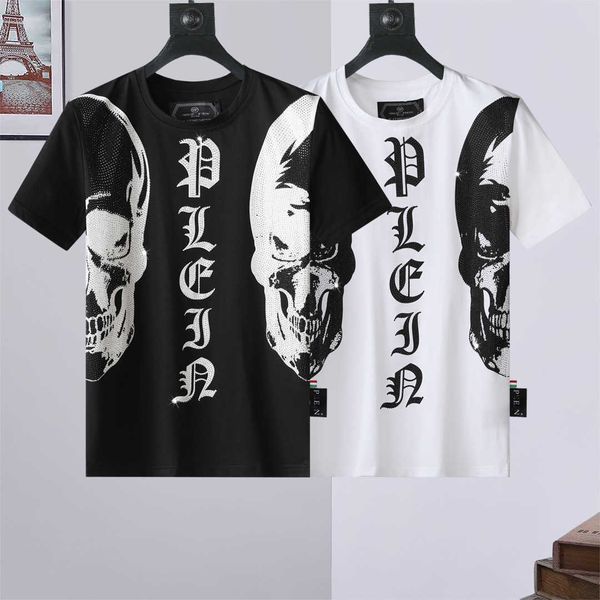 

designer mens pp skull diamond t shirts short sleeve brand spring and summer high o-neck quality skulls tshirt tees philliphxz4, White;black