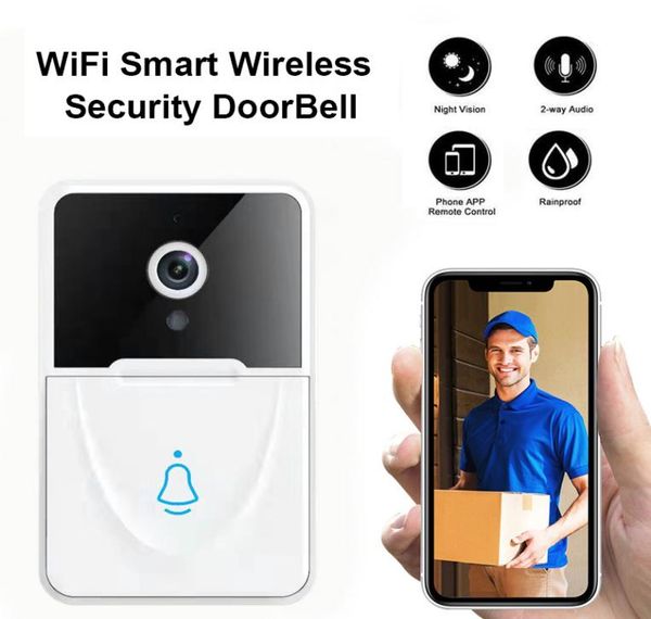 

x3 wireless doorbell wifi outdoor hd camera ir alarm security door bell night vision video intercom for home monitor door phone5982950