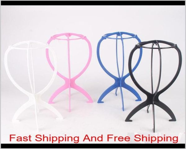 

tripod stand for phone wig rosy black blue and white color portable folding plastic wig hat holder qylmdc hairclippersshop7193133