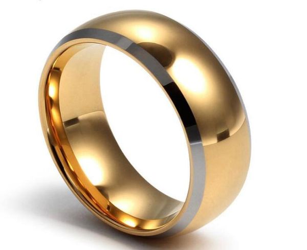 

mens women ladies ring simple gold tungsten steel band ring 713 268105, Silver