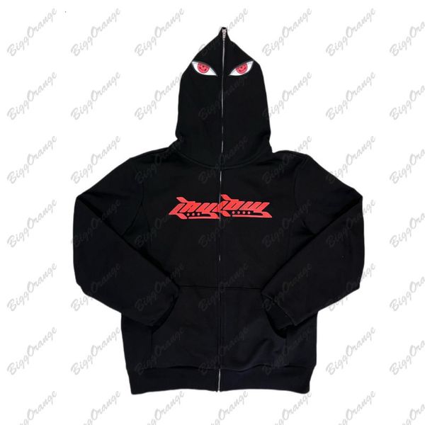 

men's hoodies sweatshirts japanese anime character pattern hoodie writing wheel eye teen jumper y2k clothes animebape sweatshirt men tr, Black