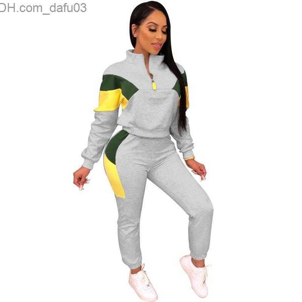 

women's tracksuits autumn tracksuit women casual two piece set and pants fall plus size sweat suit women sport 2 piece matching set out, Gray