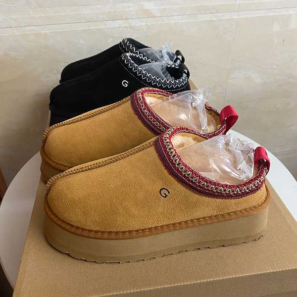 

womens boots new australia snow boot tazz slipper tasman designer boots fur slides classic ultra mini platform booties suede wool winter, Black