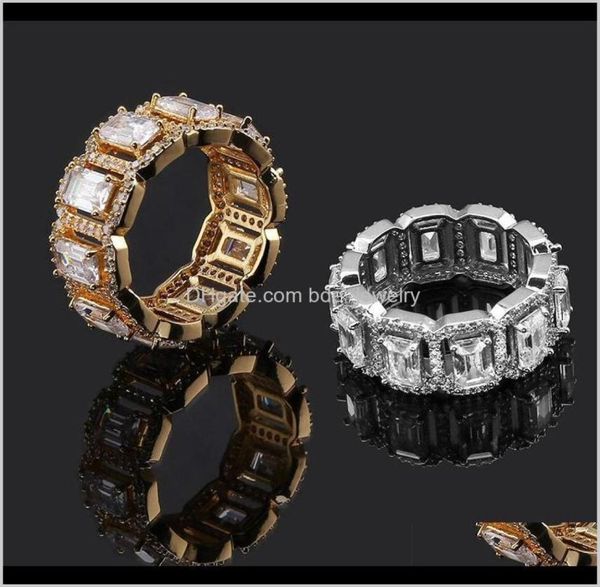 

with side stones jewelryluxury designer jewelry men rings bling diamond wedding bands hip hop jewlery iced out love ring gold sier1624383, Silver
