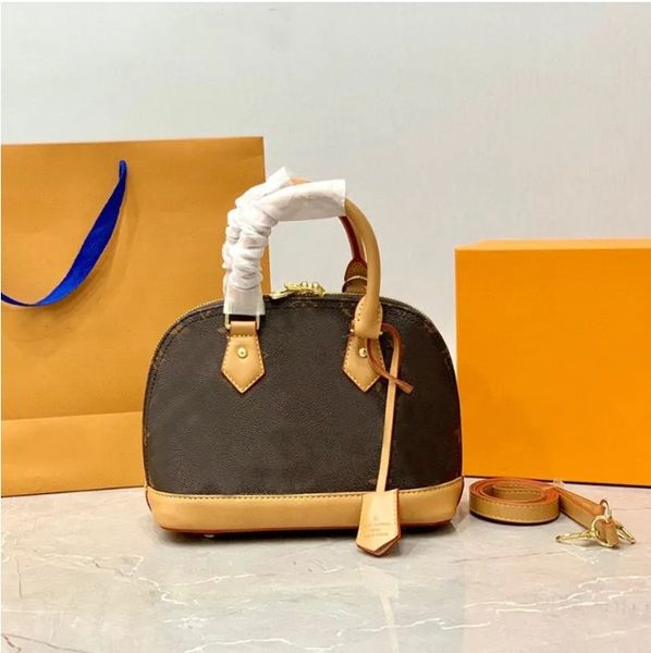 

fashion women luxurys alma bb designers bags shoulder strap crossbody leather flower embossed handbag shell tote zipper purse