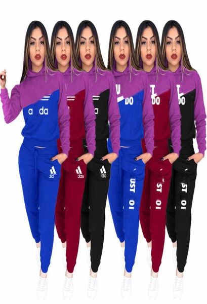 

womens 2 two piece set outfits tracksuits winter hoodies coats pants jacket plus size fashion casual ladies sportswear streetwear 1985125, White