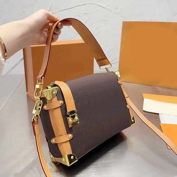 

fashion trunk crossbody shoulderbag soft shoulder designer bag women handbag fashion flap messenger designer wallet hardware detachable stra