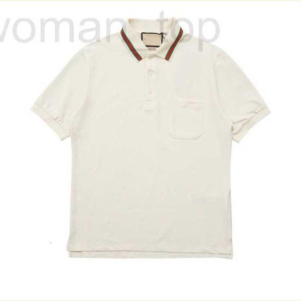 

men's polos designer the correct version of g family 2023 summer new double embroidery stripe polo shirt short sleeve clothes ancient h, White;black