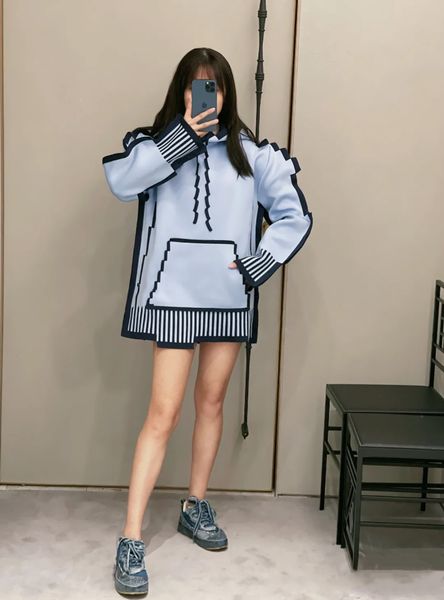 

women's hoodies sweatshirts s867 fashion women's 2023 runway luxury famous brand european design party style clothing 230804, Black