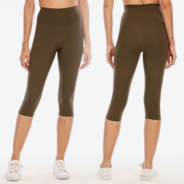

solid color women's yoga pants high waist alignment sports fitness set tights elastic fitness women's outdoor sports yoga leggings