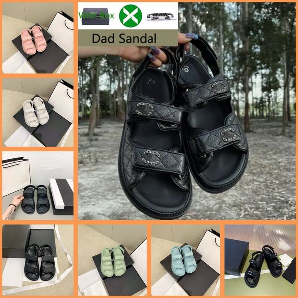 

sandals shoes designer slipper women dad sandal sliders crystal calf womens black leather casual quilted platform summer comfortable