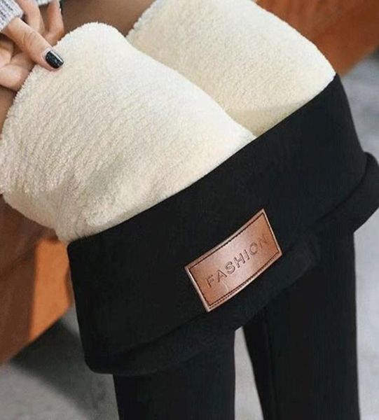 

women039s leggings winter women legging velvet keep warm hight waist casual fleece lined stretchy comfortable plus size female 4907489, Black