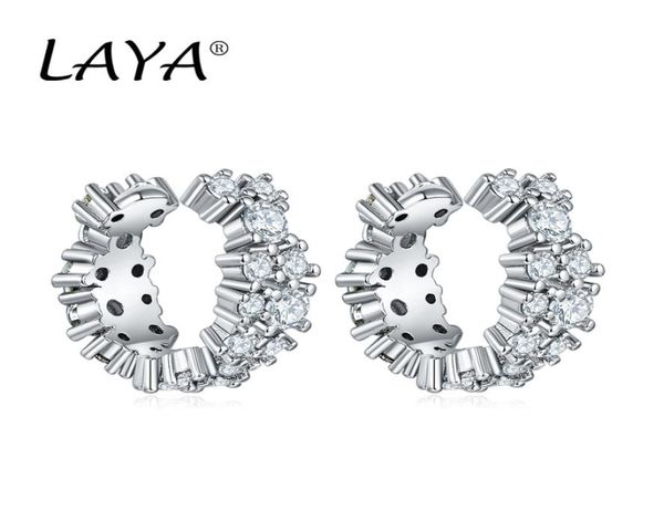 

laya 925 sterling silver cuff earrings for women shining zircon mini brincos simple design original modern jewelry 2022 trend3011088