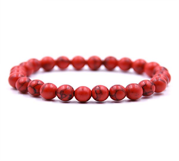 

8mm elasticity red stone beaded bracelet yoga energy natural stone bracelet malefemale gifts6293249, Black