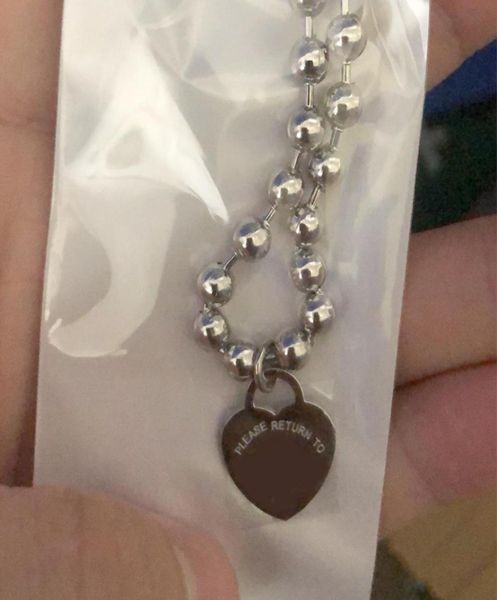 

15mm heart pendant 45cm chain necklaces women stainless steel round jewelry on the neck valentine day couple gifts for girlfriend 4825979, Silver
