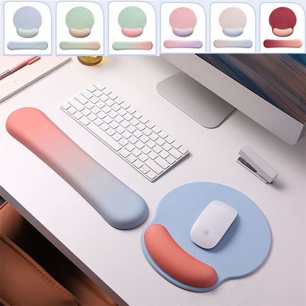 

hand rests wrist rest mouse pad keyboard pad set ergonomic cushion gaming mice mat office home pc lapdesk3d hand support mousepad 230804
