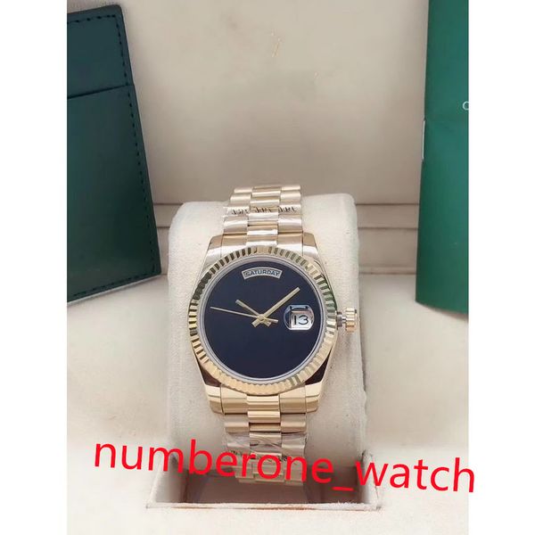 

waterproof watch men daydate watch 41mm roman number 18ct rose gold shell chocolate dial automatic mechanical movement sapphire glass, Slivery;brown
