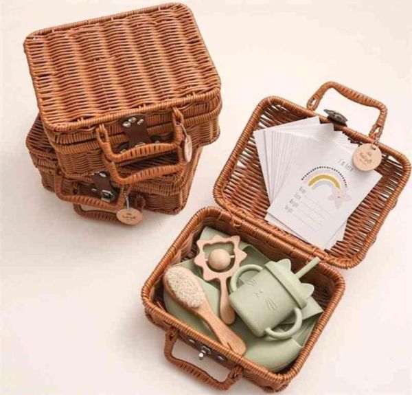 

let039s make silicone baby feeding tableware set bib gift rainbow stacker toy birth box 21090942263513692905