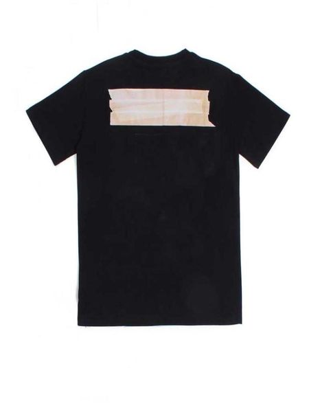 

fashion mens paper tape arrow printing tee men womens sunmer designer tshirt casual streetwear shirt man clothing2813278, White;black