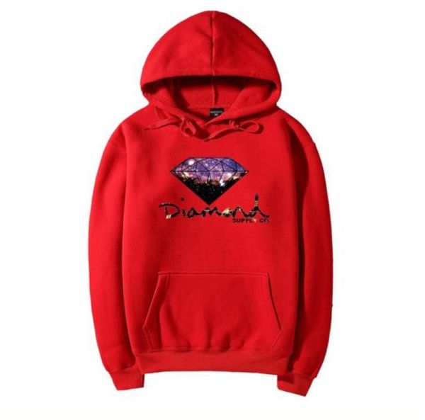 

men big size loose sweatshirt new male fleece hoodie autumn winter mens warm diamond print hoodies75964694674914, Black