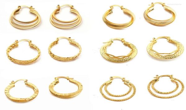 

hoop earrings 6 pairs girls charm for women round gold color vintage bohemian jewelry set fashion whole7584250, Golden;silver