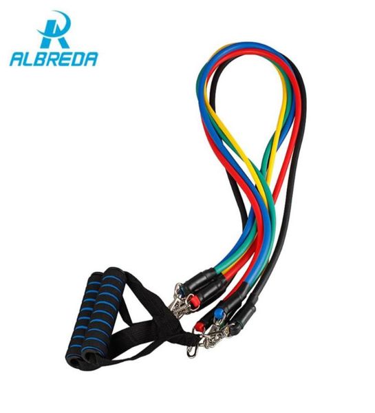 

albreda 11 piece set pull up rope tension latex resistance stretch bands pi6450048