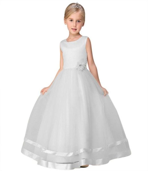 

lace appliques kids formal wear flower girl dresses kids evening gowns for wedding first communion dresses 201875808733140776, White;blue