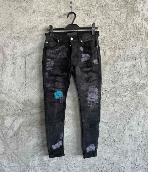 

21fw new us italy men039s jeans pants casual street fashion pockets warm men women couple outwear pants ship a01077435106, Blue