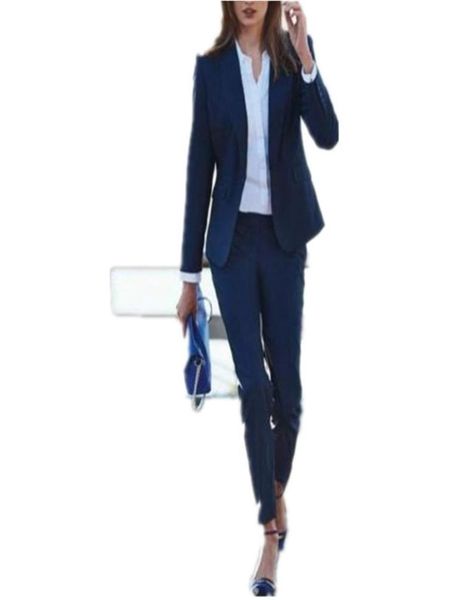 

two piece pants navy women ladies business office tuxedos jacketpants work wear suits bespoke women039s suits blazers8129856, White
