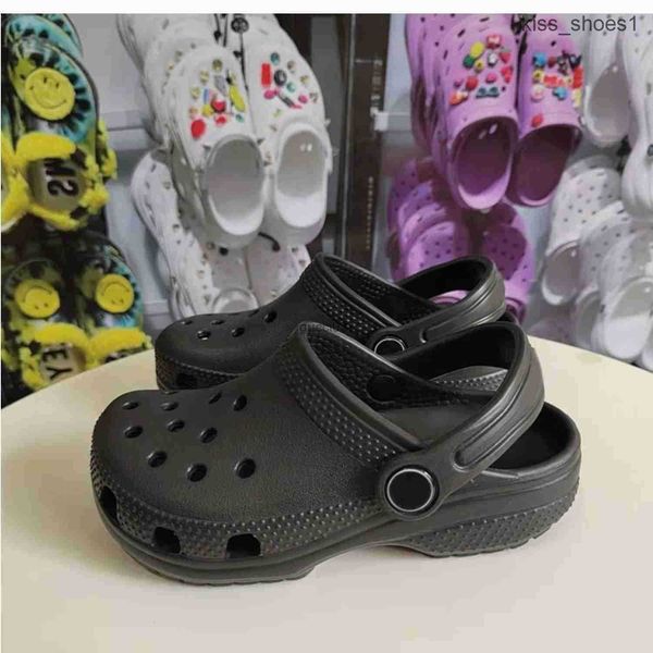 

kids slipper flip flop slippers designer toddlers croc sandals hole clog boys girls beach shoes infants baby casual summer youth children, Black;red