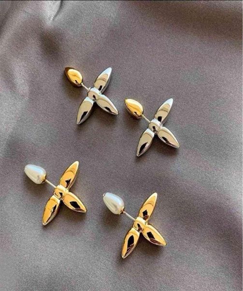 

80 off jewelry outlet online zhang zifeng039s same four clover earrings for women039s niche high level s7092931, Golden;silver