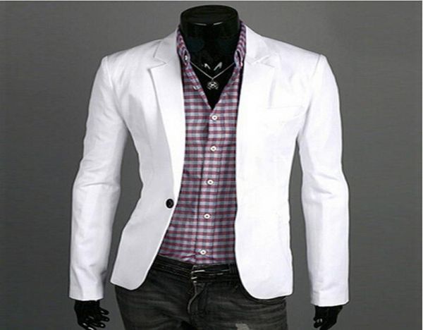 

fashion blazer men 2018 new spring autumn clothing candy colors blazer masculino casual slim fit wild terno men039s suit jacket5654272, White;black