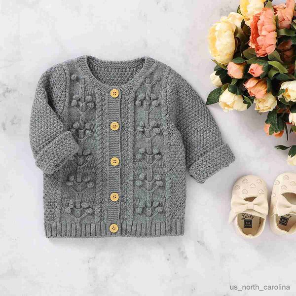 

jackets infant newborn baby girl solid handmade bubble ball 3d texture knitted cardigan autumn winter warm outfits sweater jackets coats r23, Blue;gray