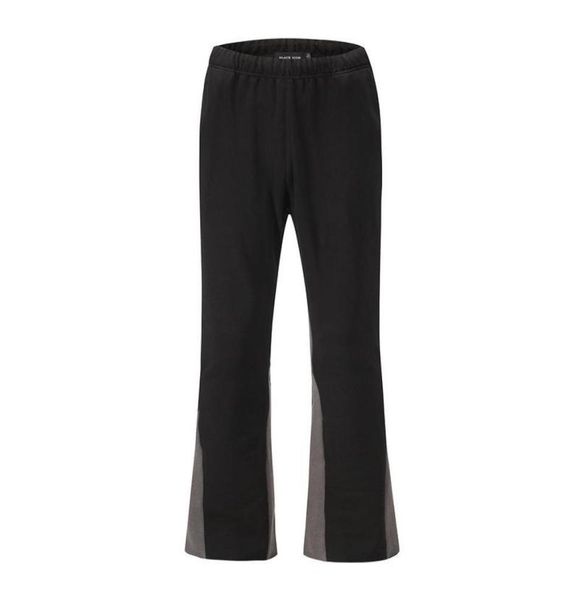 

men039s pants casual drawstirng elastic waist flare grey high street hiphop chic trousers 2021 autumn sweatpants with pocket1119221, Black