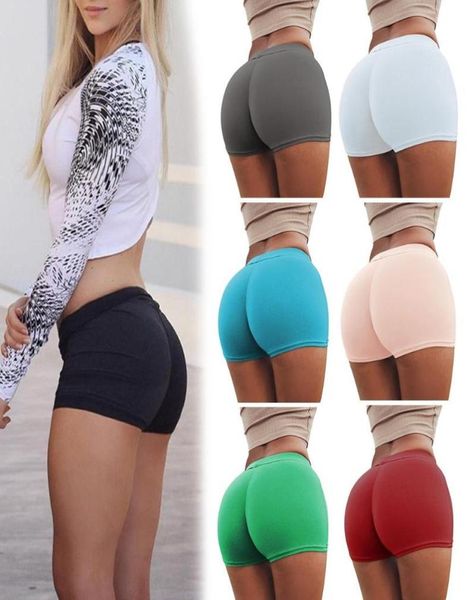 

2020 summer new women shorts sportwear women high waist hip lifting shorts workouts stretch gym bottoms sport femme9534190, White;black
