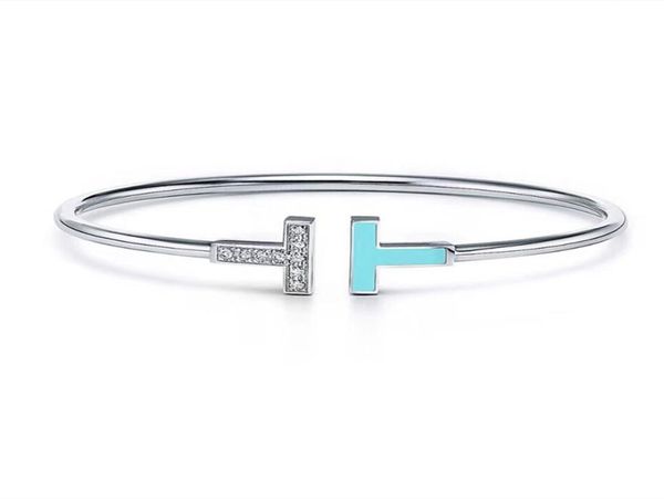 

turquoise stitching double t opening design bracelet the latest exquisite sterling silver fashion bracelet 3725788, Red;brown