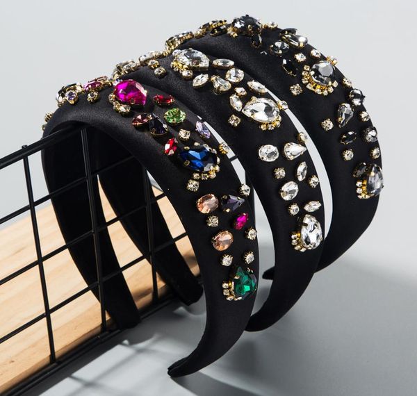 

colorful thin sponge summer hair band women039s colorful rhinestone super flash headband runway hair accessories2527333, Silver