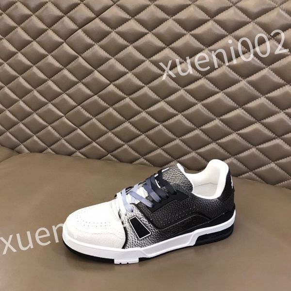 

designer fashion cowhide men women sneakers fashion trend casual shoes summer mens board shoes sports shoes rd0631, Black