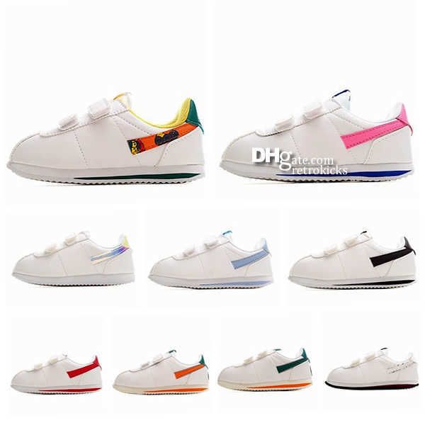 

kids cortez basic sl running shoes trainers sports sneakers university blue hawkins high school boy girls sneaker valentine's day shoes, Black