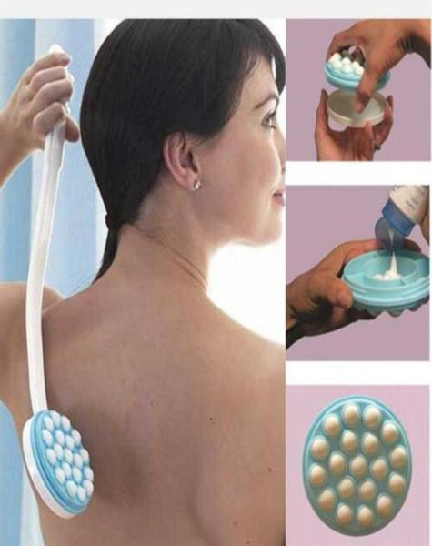 

long handled lotion oil cream applicator head body leg back bath scrub massager shower rubbing brush bath supplies tools20342i4136667