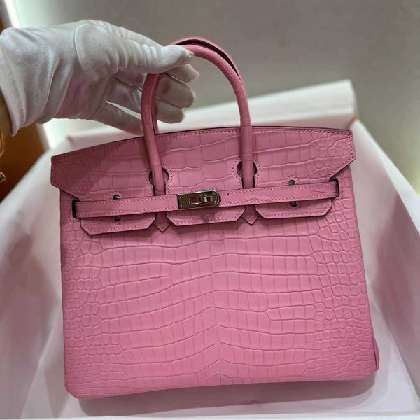

original h ermes brikis's tote bags wholesale handmade wax thread porosus crocodile bag matte leather handbag women's bag with rea