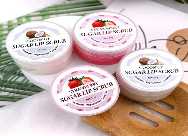 

strawberry coconut lip scrub lips mask exfoliating balm moisturizer nourish plumper enhancer vitamin wrinkle natural skin care4621853