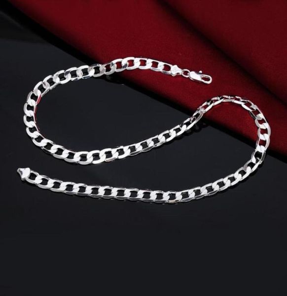 

chains fashion 925 sterling silver necklace sideways men039s women039s jewelry multisize 6mm161803903920039052984183832042