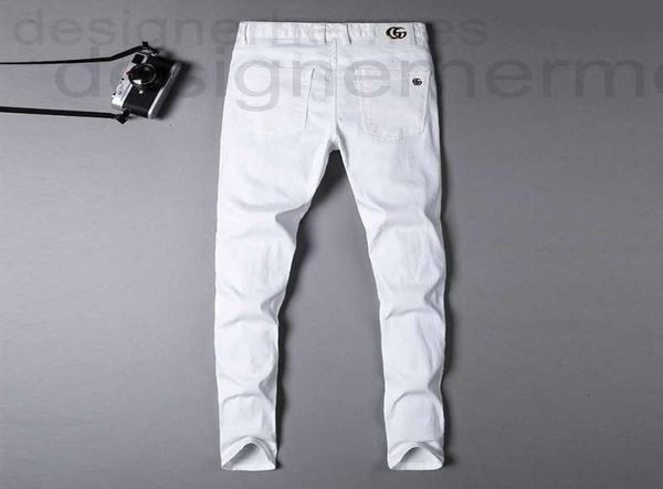 

men039s jeans designer fashion brand boutique light luxury jeans men039s elastic slim pants fashion straight trend 1ckw7784678, Blue