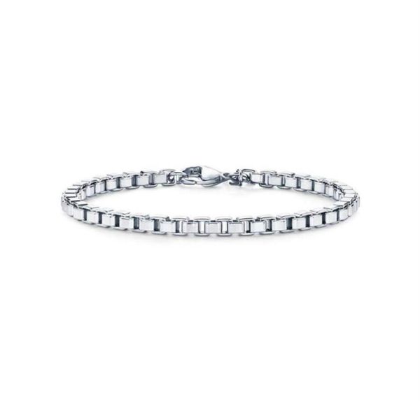 

link chain runda venetian link bracelet in metal stainless steel for men women classic jewelry206u6627461, Black
