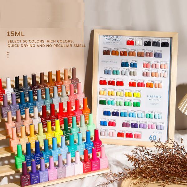 

nail polish 15ml gel nail polish 60/set with color board glitter soak off uv led semi-permanent varnish art salon nail accessories 230804