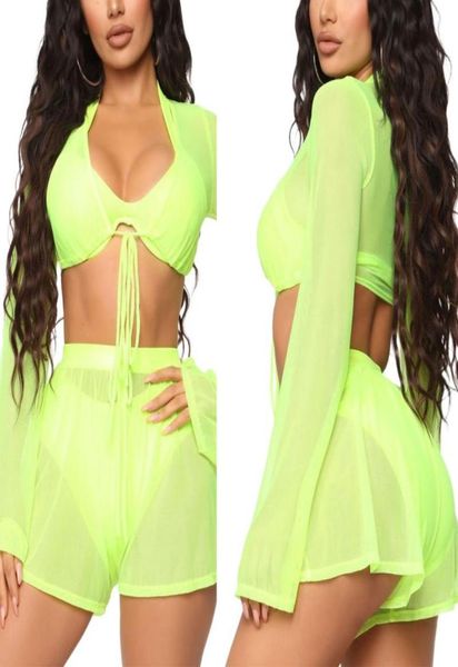 

women039s swimwear beach cover up bikini women swimsuit coverup bathing suit wear mesh shorts 2pcs tunic robe96233812689665, White;black