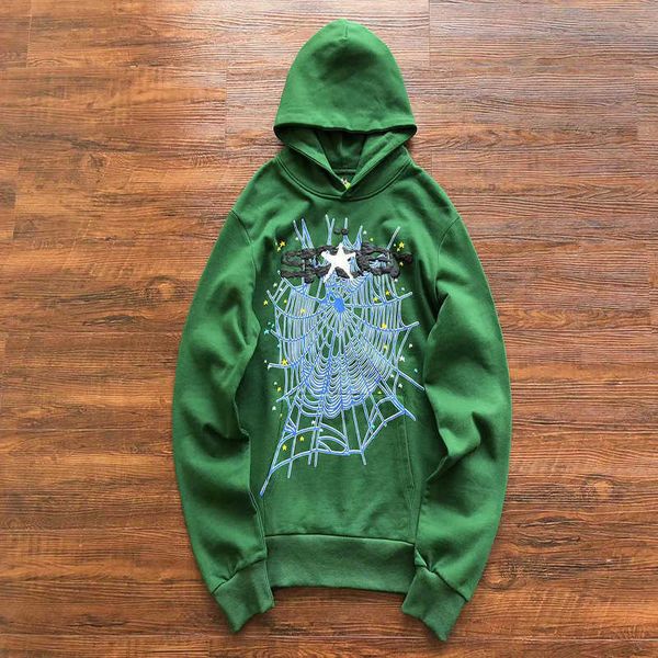 

555555 cotton star with foam print 1 main street men's and women's hoodie, Black