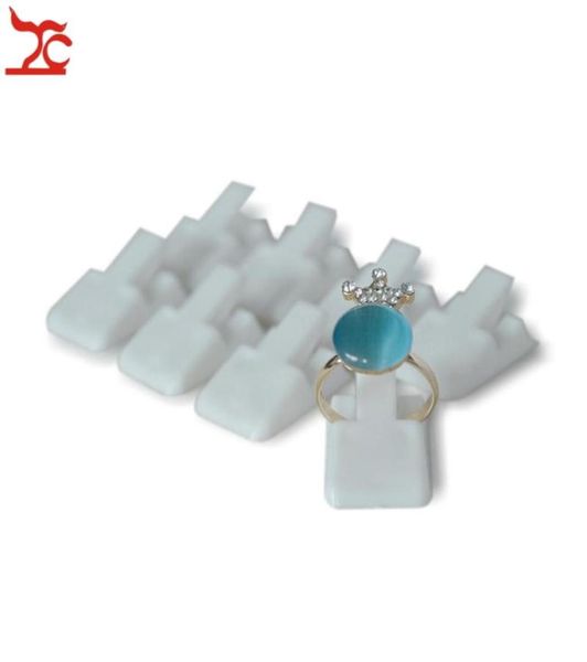 

whole 50pcs plastic jewelry display rack white ring holder rack ring organizer storage stand4753804, Black